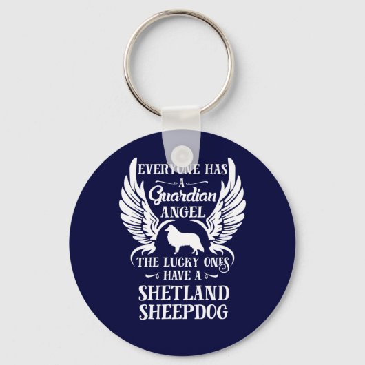 Shetland Sheepdog pet guardian angel Sleutelhanger (Voorkant)