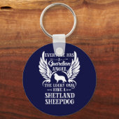 Shetland Sheepdog pet guardian angel Sleutelhanger (Voorkant)