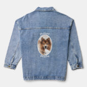 Shetland Sheepdog Pet Portrait Hondenras Sheltie Denim Jacket (Achterkant)