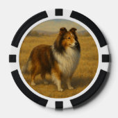 Shetland Sheepdog Poker Chips (Voorkant)