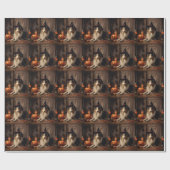 Shetland Sheepdog pompoenen Halloween eng Cadeaupapier (Vlak)