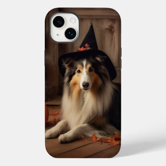 Shetland Sheepdog pompoenen Halloween eng Case-Mate iPhone Case (Achterkant)