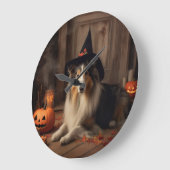 Shetland Sheepdog pompoenen Halloween eng Grote Klok (Hoek)
