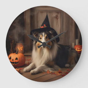 Shetland Sheepdog pompoenen Halloween eng Grote Klok