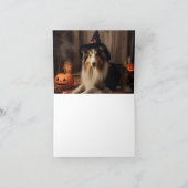 Shetland Sheepdog pompoenen Halloween eng Kaart (Binnen)