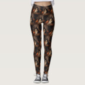Shetland Sheepdog pompoenen Halloween eng Leggings (Voorkant)