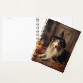 Shetland Sheepdog pompoenen Halloween eng Planner (Display)