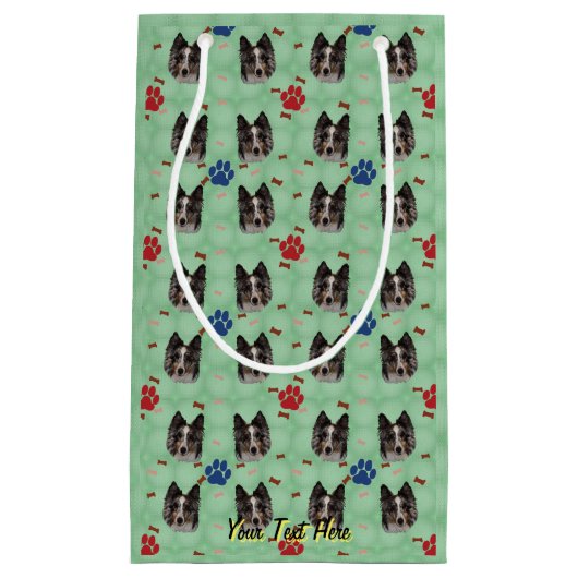 Shetland Sheepdog Portret Klein Cadeauzakje (Voorkant)