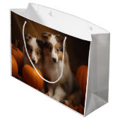 Shetland Sheepdog Puppy Herfst Delight Pompoen Groot Cadeauzakje (Achterkant Gekanteld)