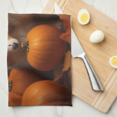 Shetland Sheepdog Puppy Herfst Delight Pompoen Theedoek (Quarter Fold)