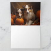 Shetland Sheepdog Puppy Herfstpomp  Kaart (Binnen)
