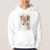 Shetland Sheepdog Puppy Pap Painting Original Dog  Hoodie (Voorkant)