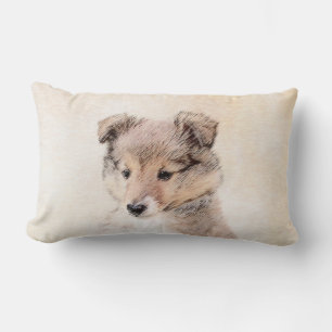 Shetland Sheepdog Puppy Pap Painting Original Dog Kussen
