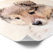 Shetland Sheepdog Puppy Pap Painting Original Dog  Poster (Hoek)