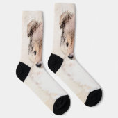 Shetland Sheepdog Puppy Pap Painting Original Dog Sokken (Rechts)