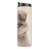 Shetland Sheepdog Puppy Pap Painting Original Dog Thermosbeker (Geroteerd rechts)