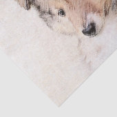 Shetland Sheepdog Puppy Pap Painting Original Dog  Tissuepapier (Detail)