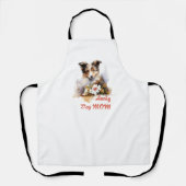 Shetland Sheepdog Puppy Pet Waterverf Flower Schort (Voorkant)