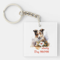 Shetland Sheepdog Puppy Pet Waterverf Flower