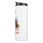 Shetland Sheepdog Puppy Pet Waterverf Flower Thermosbeker (Geroteerd rechts)