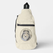 Shetland Sheepdog Puppy Schilderij Sheltie Dog Art Sling Bag (Voorkant)