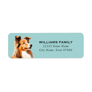 Shetland Sheepdog retouradreslabels Etiket