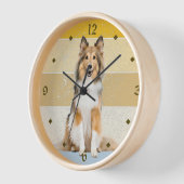 Shetland Sheepdog Retro Sunset Clock (Hoek)