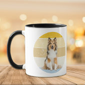 Shetland Sheepdog Retro Sunset Mok