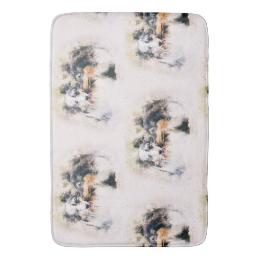 Shetland Sheepdog/ Rough Collie Badmat (Voorkant Verticaal)