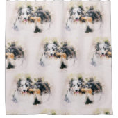 Shetland Sheepdog/ Rough Collie Douchegordijn (Voorkant)