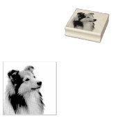 Shetland Sheepdog Rubberstempel (Gestempeld)
