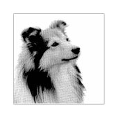 Shetland Sheepdog Rubberstempel (Afrduk)