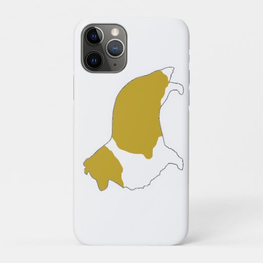 Shetland Sheepdog Sable en Witte Silhouet Case-Mate iPhone Case (Achterkant)