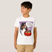 Shetland Sheepdog (sable) Halloween Snoep T-shirt (Voorkant volledig)