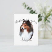 Shetland Sheepdog (sable) mam 2 Briefkaart (Staand voorkant)