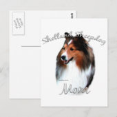 Shetland Sheepdog (sable) mam 2 Briefkaart (Voorkant / Achterkant)