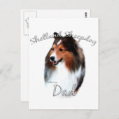 Shetland Sheepdog (sable) Pa 2 Briefkaart (Voorkant / Achterkant)