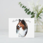 Shetland Sheepdog (sable) Pa 2 Briefkaart (Staand voorkant)