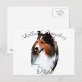 Shetland Sheepdog (sable) Pa 2 Briefkaart (Voorkant / Achterkant)
