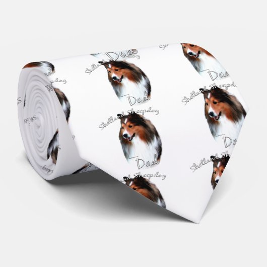 Shetland Sheepdog (sable) Pa 2 Stropdas (Opgerold)