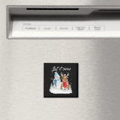 Shetland Sheepdog Santa Dog Kerstmis Snowman Xmas Magneet (Insitu (Vaatwasser))