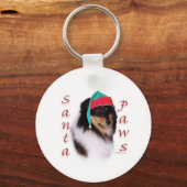 Shetland Sheepdog Santa Paws Sleutelhanger (Achterkant)