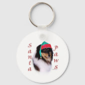 Shetland Sheepdog Santa Paws Sleutelhanger (Achterkant)