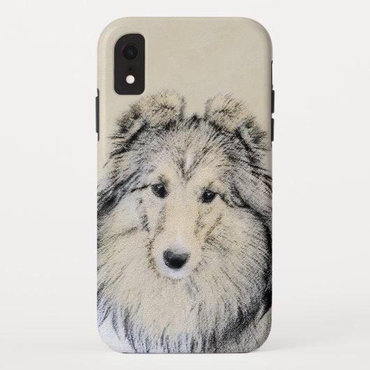 Shetland Sheepdog Schilderij - Mooie Originele Hon Case-Mate iPhone Case (Achterkant)