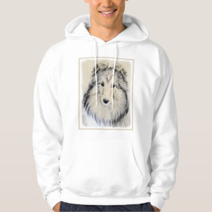 Shetland Sheepdog Schilderij - Mooie Originele Hon Hoodie