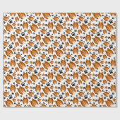 Shetland Sheepdog Scotland Sheltie Dog Puppy Paws Cadeaupapier (Vlak)