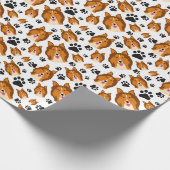 Shetland Sheepdog Scotland Sheltie Dog Puppy Paws Cadeaupapier (Hoek)