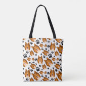 Shetland Sheepdog Scotland Sheltie Dog Puppy Paws Tote Bag (Achterkant)