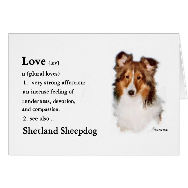 Shetland Sheepdog Sheltie Art Gifts (Voorkant Horizontaal)