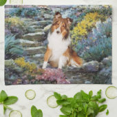 Shetland Sheepdog Sheltie Art Gifts Theedoek (Gevouwen)